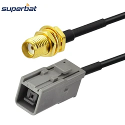 Superbat GPS/GSM Antenna Adapter Cable RG174 15cm Connetor SMA Jack to GT5-1S Female HSR Straight for Mercedes Command Alpine