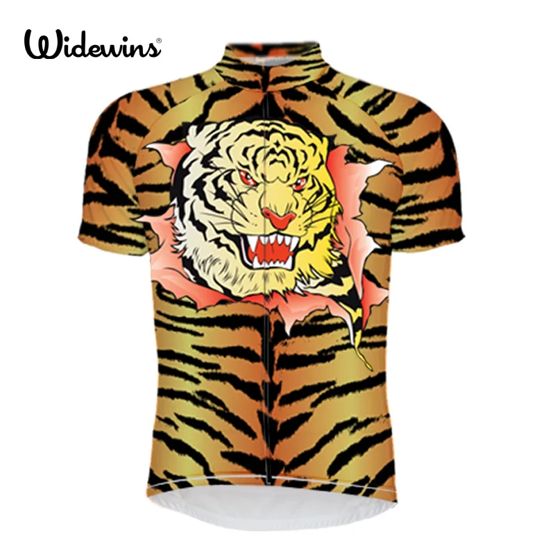 

High quality race tight tiger stripe short sleeve Cycling Jersey road Bicycle Top shirt cool Cycling gear 5281