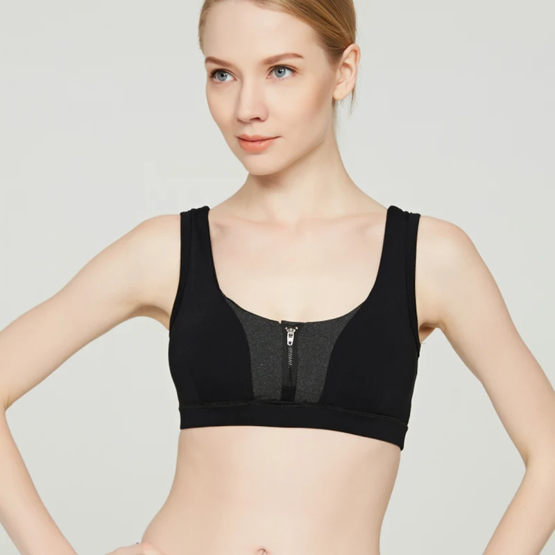 

CHU YOGA Sexy Women Sport Yoga Top Bra for Running Gym Workout Wire Front Zipper Fitness Sports Shirt Woman Yoga Vest Bras