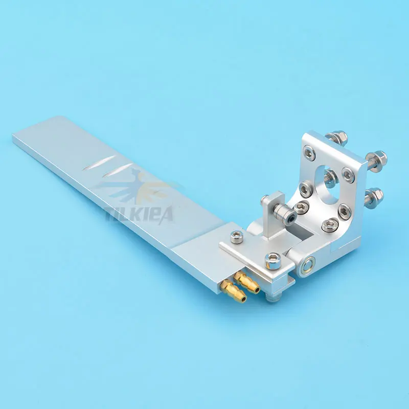 نوعية جيدة CNC سبائك الألومنيوم 68x160mm الدفة مع لاقط المياه المزدوج لقارب Rc #6