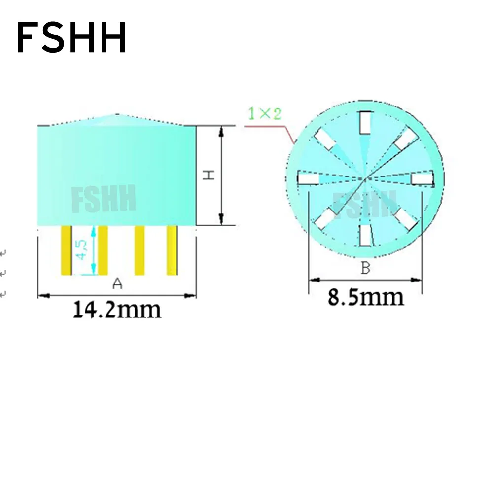 TO-8 TO8 CAN8 S8 원형 테스트 소켓, 세라믹 고온 테스트 소켓