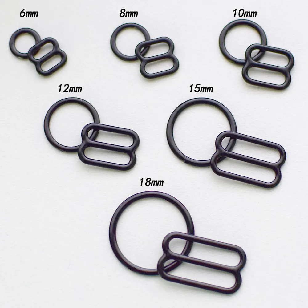 Wholesale 10 sets / lot wholesale various sizes  of bra rings and sliders bra strap adjusters bra making materials