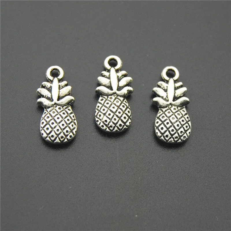 20PCS  Silver Color Pineapple Charms Pendants For Necklace Bracelet Jewelry Making DIY Handmade A2201