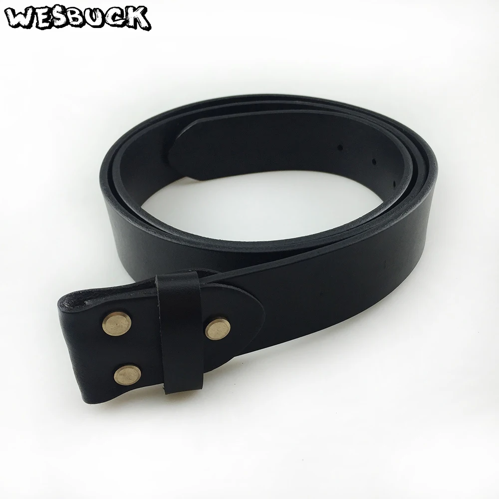 WesBuck Brand 100% Real Leather Belts retail & 1 pcs Genuine Leather Belt  black color with 4cm wideth