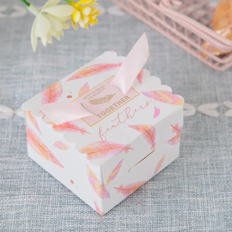 Creative Romantic Wedding Paper Gift Bag Square Candy Box Unicorn Party Baby Shower Birthday Candy Box Birthday Party Supplies