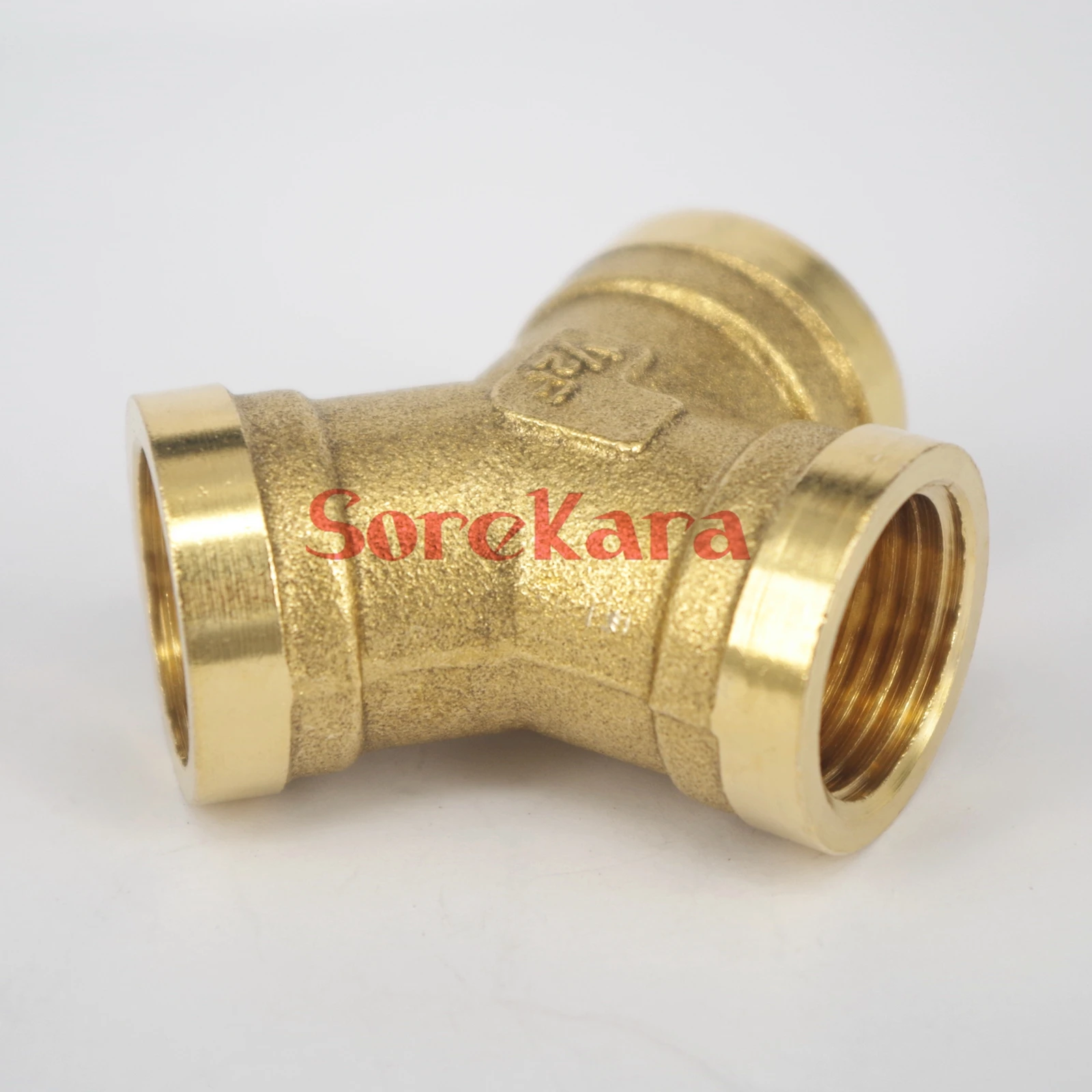 Y 3 Ways Brass Pipe fitting Connector 1/2" BSP Equal Female Thread For Water Pipe