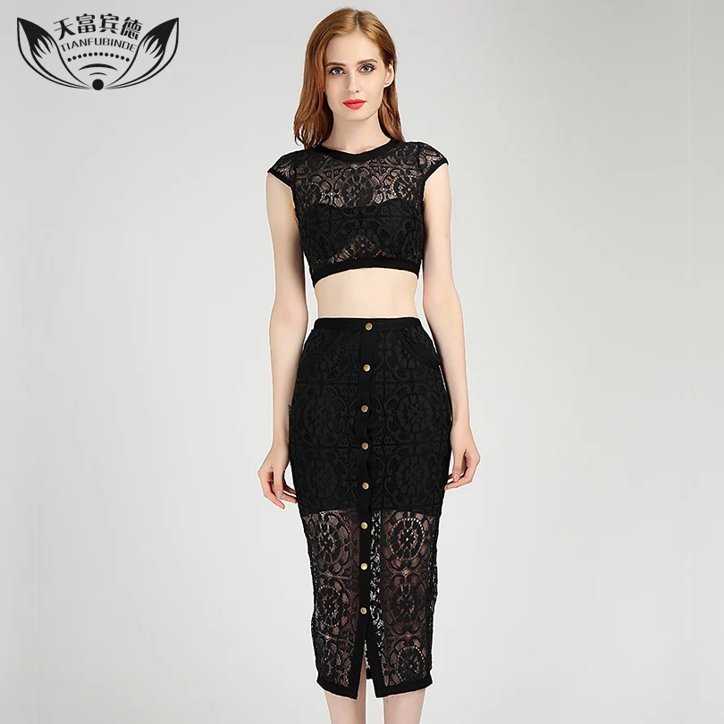 

2017Sexy Short Sleeve Bandage Dresses Button Zipper Design High Flexibility Party Dress Ladies Black Knee-Length Bandage Dress