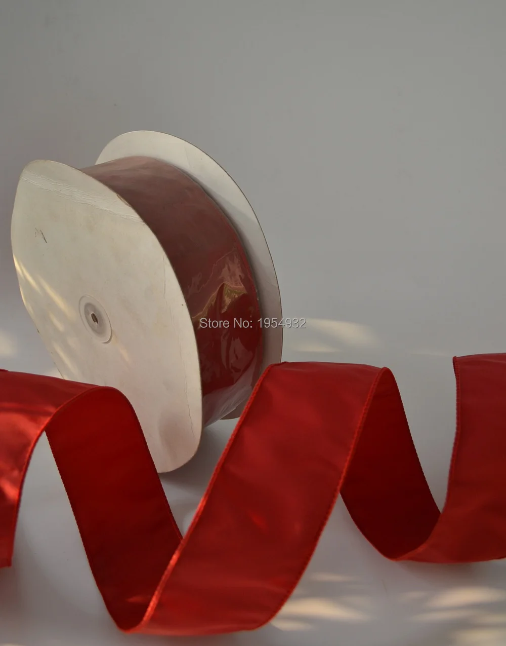 

63mm 2.5" Chrismtas Red metallic gift packaging wired edge ribbon 100 Yard/lot China Red color Ribbon Christmas Present