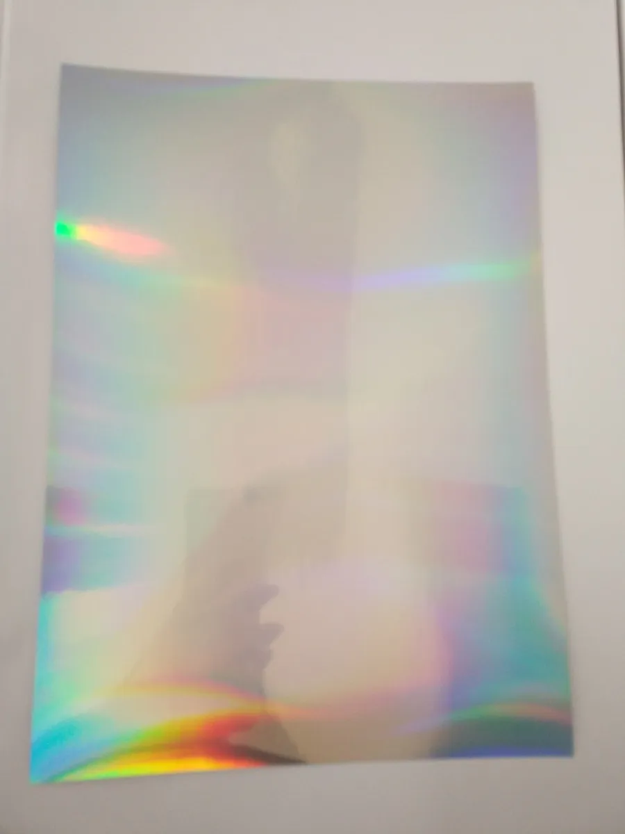 80 Sheets A4 (21cm x 30cm) self-adhesive Sticker plain rainbow mirror reflection holographic PP Film for print Label logo