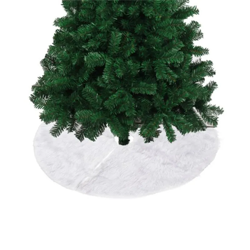 High quality 78CM Diameter Pure White Christmas Tree Skirt Xmas Tree Decoration Snowflakes Xmas Tree Cover Decor image 3