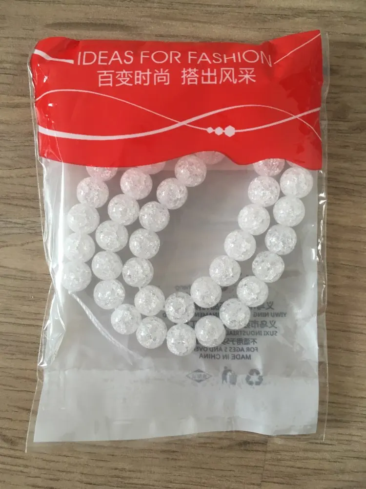 Pick Size 4 6 8 10 12mm Natural Loose Snow Cracked Round White Crystal Quartz Rock Spacer Beads For Jewelry DIY