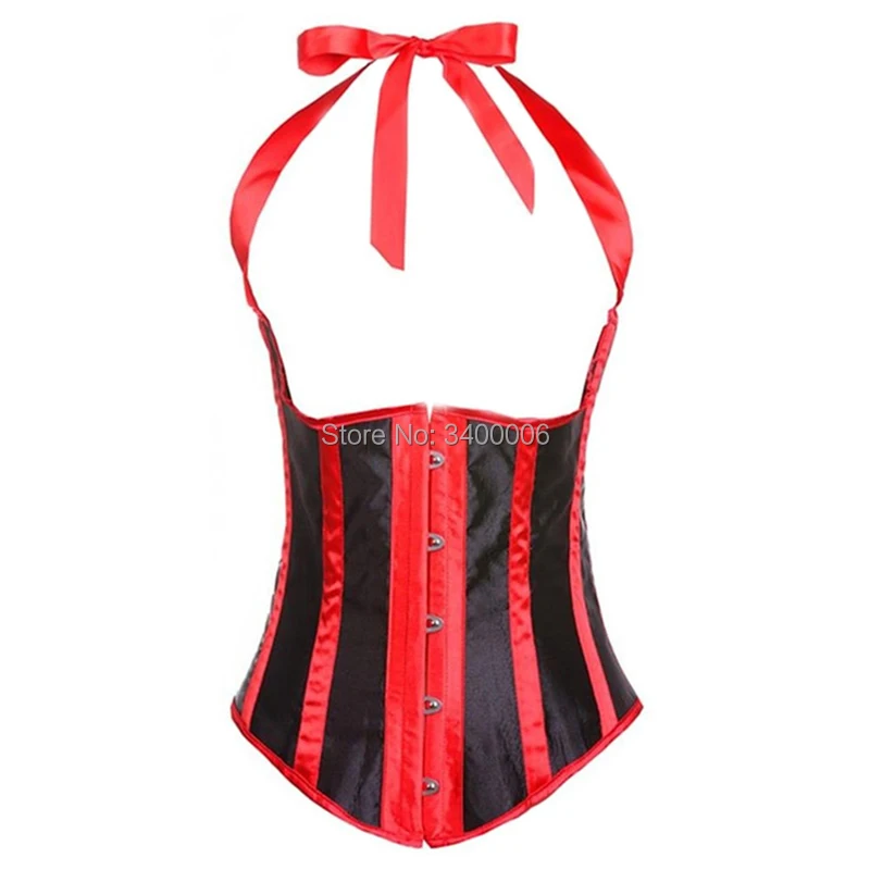 Caudatus Sexy Corsets and Bustiers Stripe Underbust Corset Bustier Basque Corsets korsett for Women Lingerie Top Plue Size