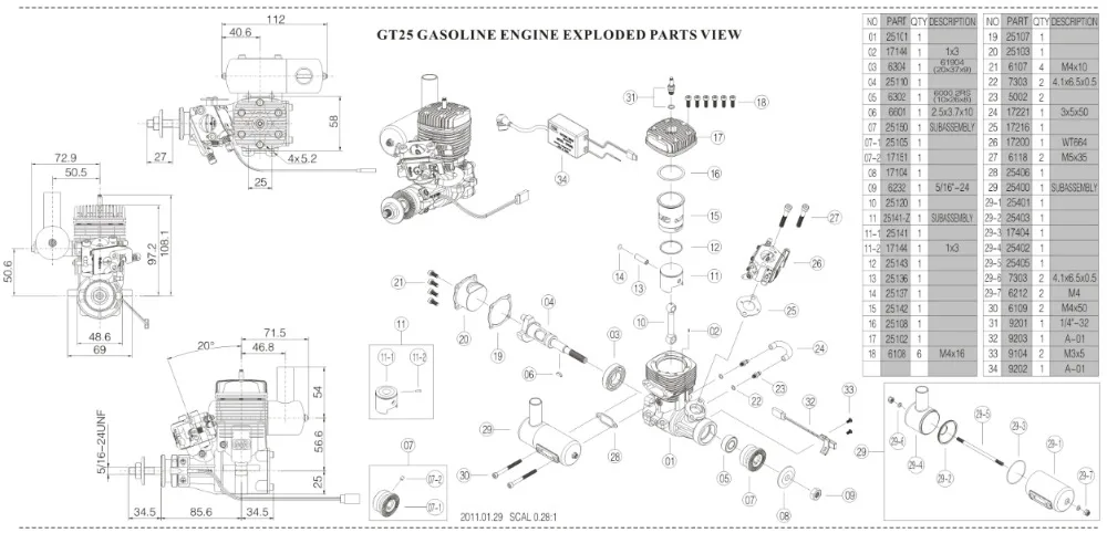 Original NGH Gasoline Engine Accessories GT25 Cylinder head GT25-25102 for NGH GT25 Gasoline Engine