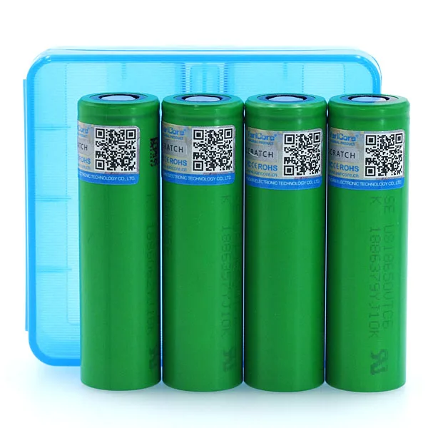 4PCS VariCore VTC6 3.7V 3000mAh 18650 Li-ion Battery 30A Discharge for US18650VTC6 E-cigarette batteries+Storage Box