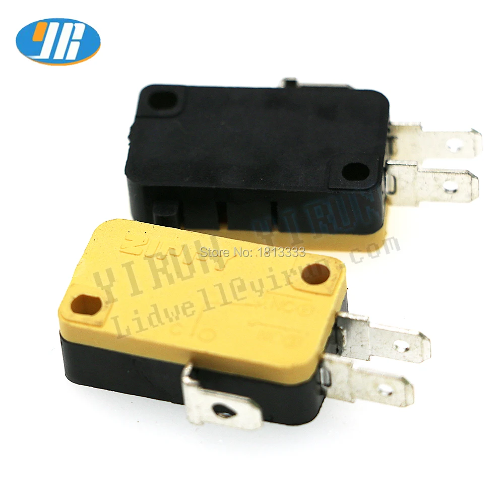 ZIPPY Micro Switches for Arcade Game, 3Pin Terminals, Male Connector Microswitches, Push Button, Accessories, 4.8mm, 20Pcs