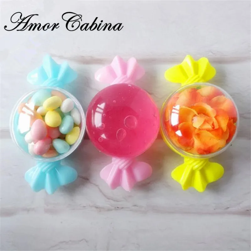 Baby shower Candy Boxes Sweet Plastic Shaped Case Storage Container Colorfull Party Wedding Supply chocolate box