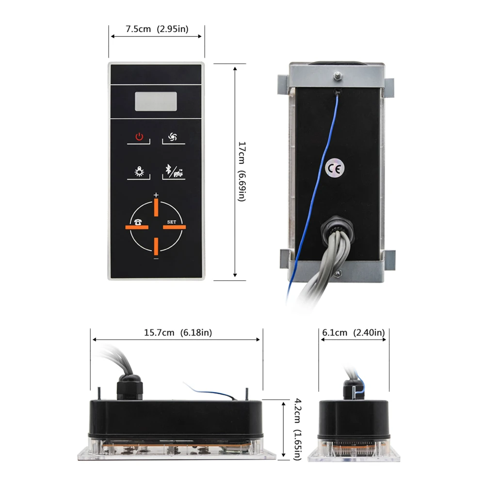 Certified Showe FM radio Control Panel For Shower Room Induction Bluetooth Shower Controller Set AC-220-12V Transformer