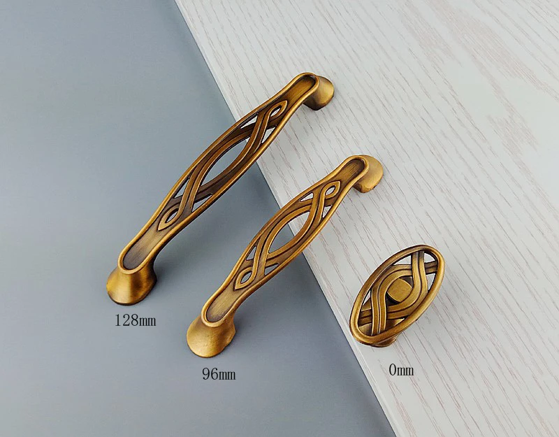 Classic Antique Coffee Handle For Furniture Kitchen Cabinets Door Drawer Knobs Wardrobe Cupboard Dresser Push Pulls Handles