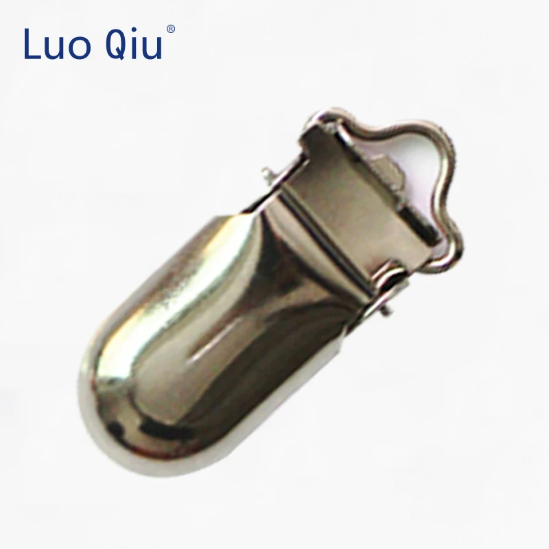 Luo Qiu (5 pieces/lot) 10mm Metal Silver garment clips with Plastic teeth Use size attache sucette speenkoord hout sewing clips