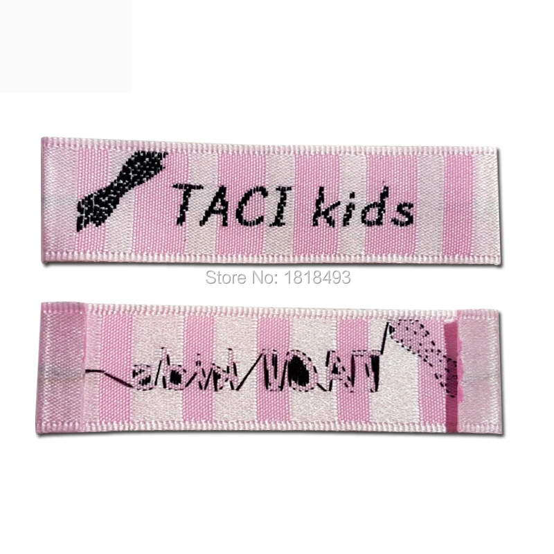 free shipping customize clothing satin woven labels/garment dress collar label/main label/embroidered tag/brand 1000 pcs a lot