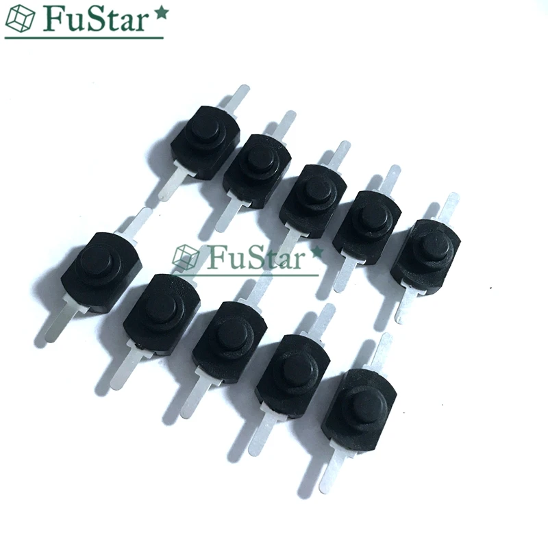 10PCS 12*8MM DC 30V 1A Black On Off Mini Push Button Switch for Electric Torch 1208YD Self Locking 1208 YD Hot New