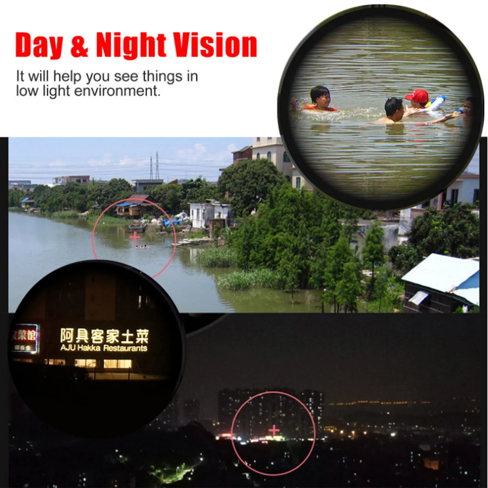 Night Vision 40X60 HD Optical Monocular Hunting Camping Hiking Telescope with Phone Holder Lens for Mobile Phone