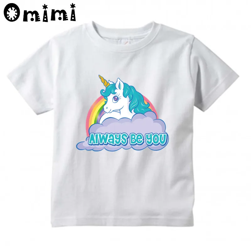 Boys/Girls 3D Unicorn We Can Do It Cartoon Design T-Shirt Children's Funny Short Sleeve Tops Clothing Kids T Shirt,ooo3014