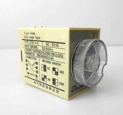 220V Multi-range delay Time Timer Relay 3s ST3P A-C