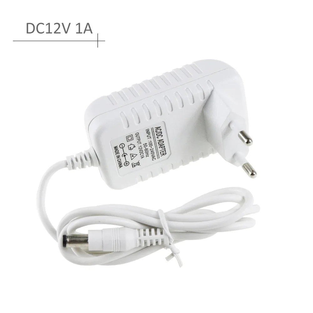 DC 12V 1A/2A/3A white Switching Power Supply 5.5*2.5mm For AC Converter Adapter EU/US Plug Wall Charger transformer AC100-240V