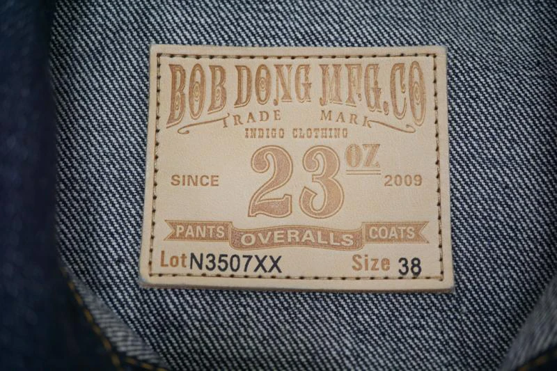 BOB DONG 23oz Selvage Denim Jacket Vintage Clothing 507XX Trucker Selvedge Coat