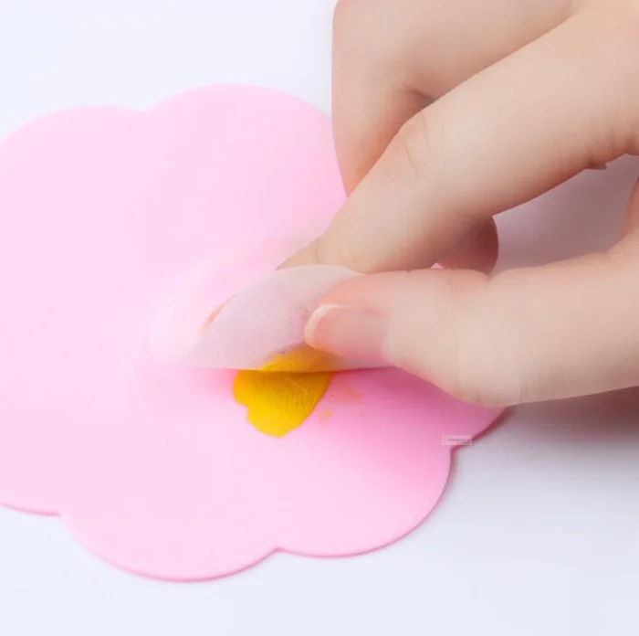 2pcs Silicone Nail Table Mat Colorful painted pad Washable Stamping Plate Nail Art Manicure tools Accessory