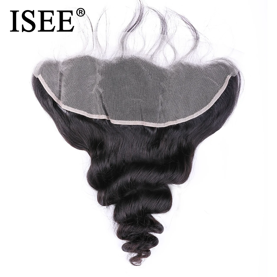 ISEE HAIR Brazilian Loose Wave 13*4 Lace Frontal Closure Free Part Remy Human Hair Closure 150% Density 8