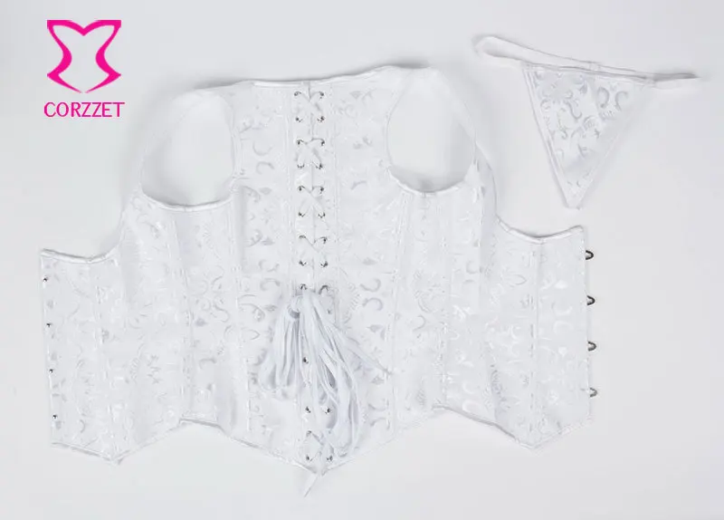 Steel Boned Corset Waist Trainer Vest Women Corselet Underbust Plus Size Corsets And Bustiers White Bridal Lingerie Sexy Korset