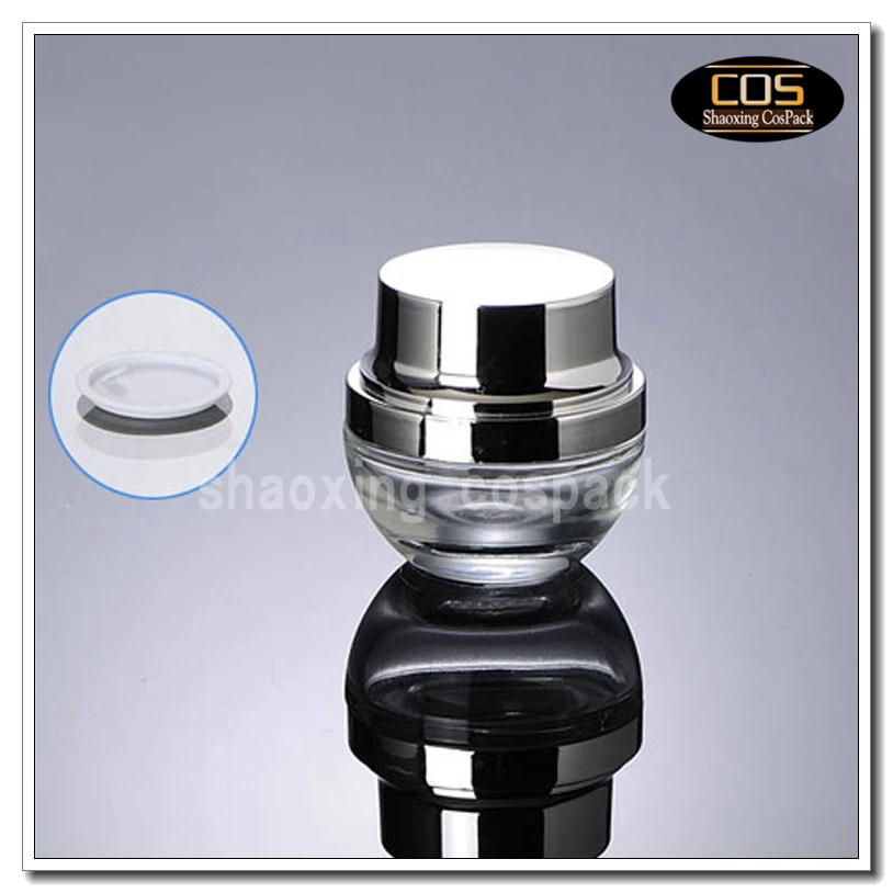 

JGX40-20ml empty clear glass jars for cosmetics, clear skincare glass packaging 20ml