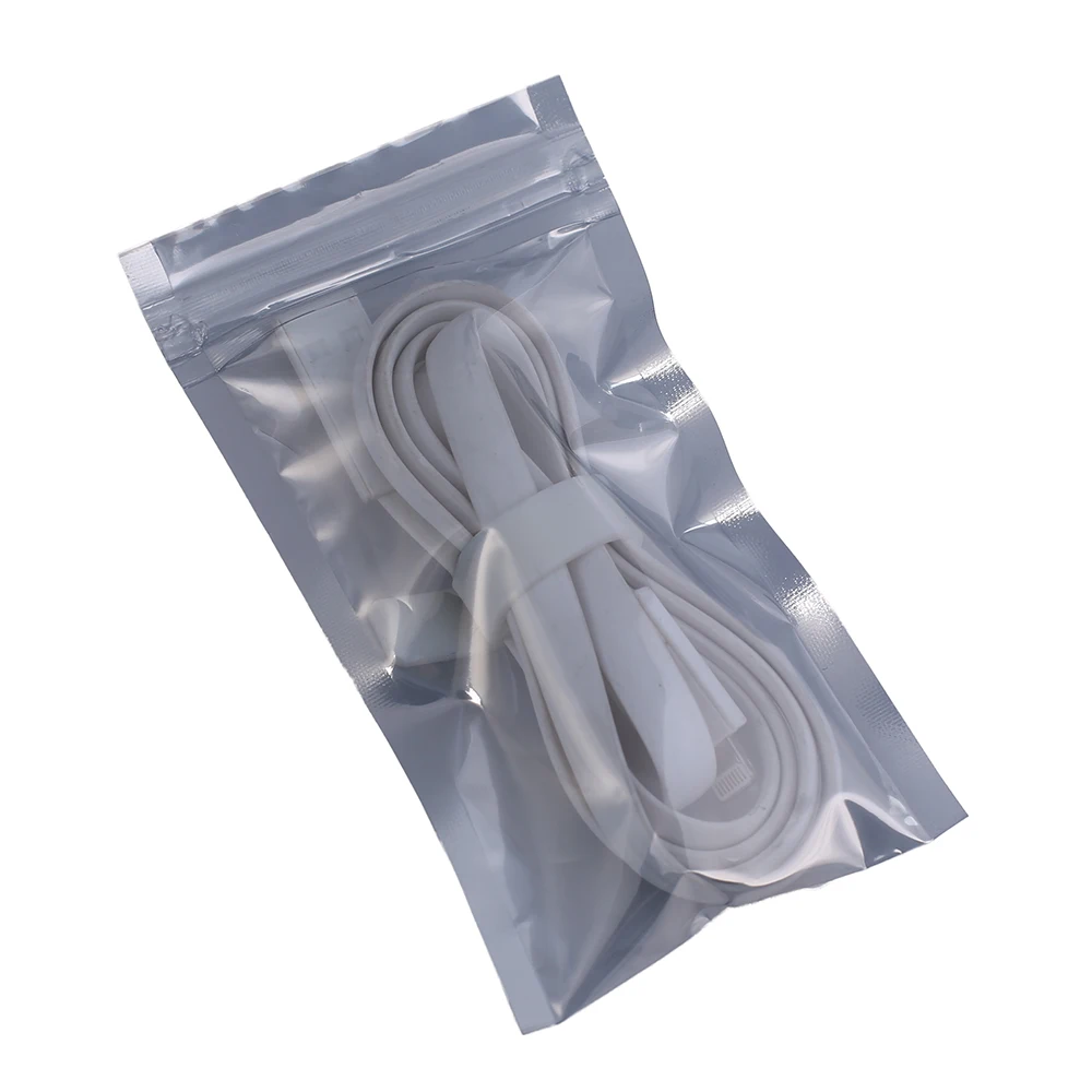 Translucent Moisture Proof Zip Lock, Self Seal, Anti Static Package Storage Bag, Mobile Phone Accessories, 6.5x12cm, 100Pcs