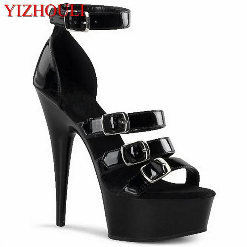 

unique package with buckle the temptation of sandals fashion 15cm high-heeled shoes small yards 6 inch lady high heels