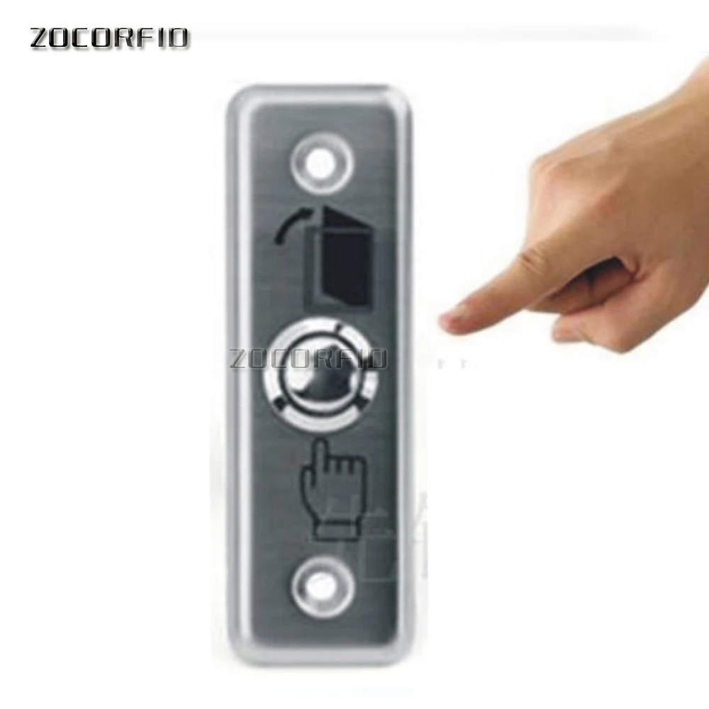 

5 units /lot rectangle Stainless Steel in door Exit Button without LED NO for access control system