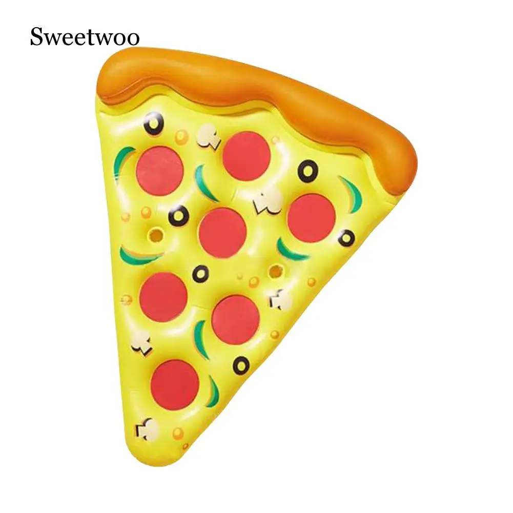 180cm Summer Inflatable Lovely Pizza Shape Floating Bed Swim Pool Floats Raft Air Mattresses Swimming Fun Beach Toy For Adult