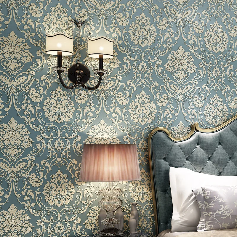 beibehang Damascus Non-woven fabrics papel de parede 3d flooring Wallpaper For Wall 3 D TV Room Bedroom Wall paper Home Decor