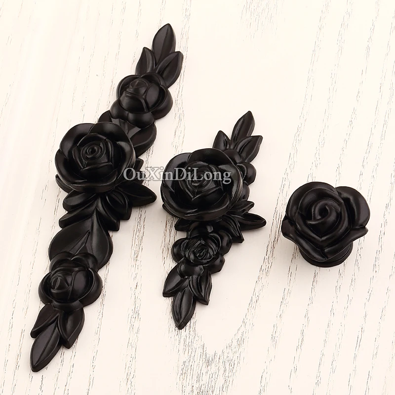 

HOT 20PCS European Black Kitchen Cabinet Door Handles Cupboard Wardrobe Drawer Cabinet Pulls Handles & Knobs Furniture Hardware