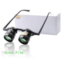 10X Magnifying Loupe Ultra-clear Binocular Opera Fishing Glasses With Green Film 10*34 Football Binoculars Magnifier With Box