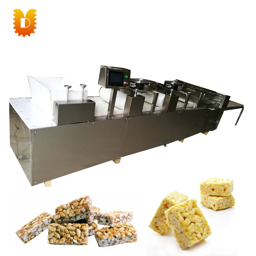 Peanut sesame candy flatting and cutting machine/cereal puffing bar making machine/energy cereal bars maker