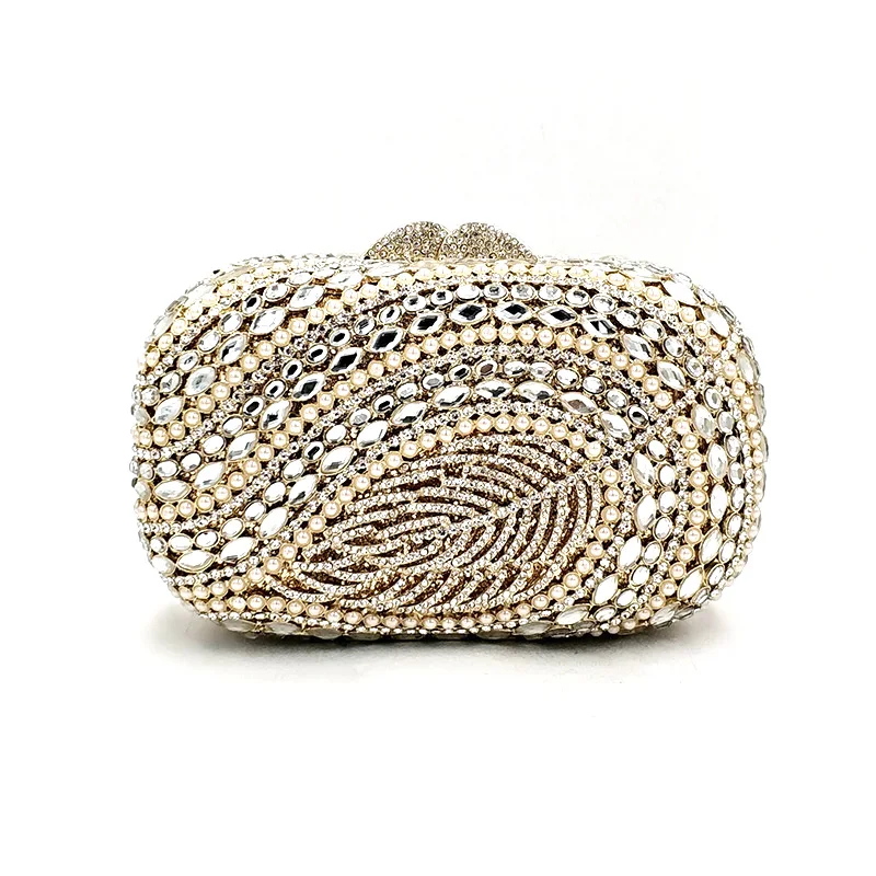 

Fashion handbag ladies Bridal wedding party purse women evening party bag diamonds luxury clutches elegant pearl crystal purse