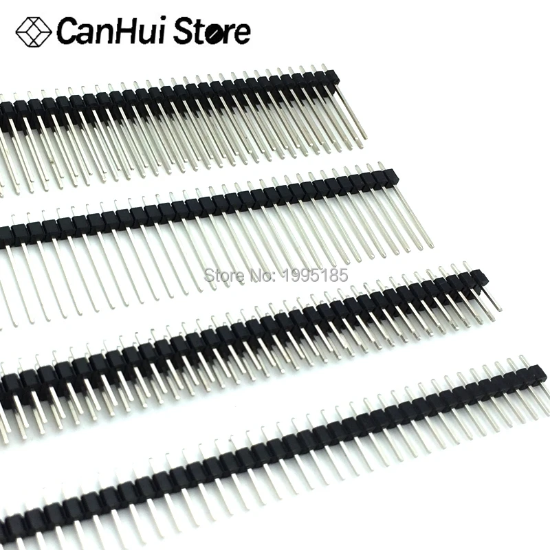 10PCS Single Double Row Male 1x40P/2x40P 2.54mm Height Long Breakable Pin Header Needle length 11 13 15 17 19 20 21 23 25 30mm