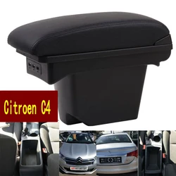 for Citroen C4 armrest box universal car center console caja modification accessories double raised with USB
