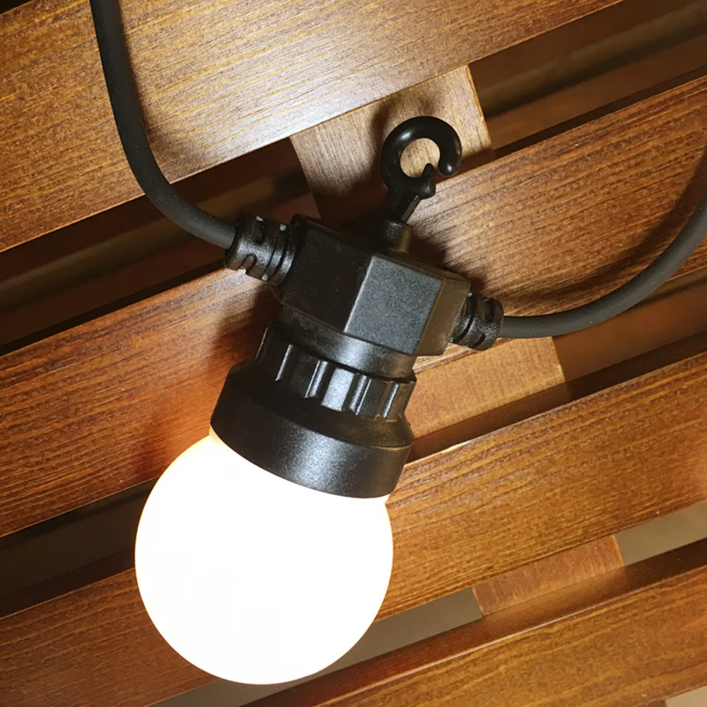 Vnl ip65 13m 20x g50 conduziu a luz leitosa da corda da bola do globo, corda morna conduzida da guirlanda para a decoração exterior do pátio da