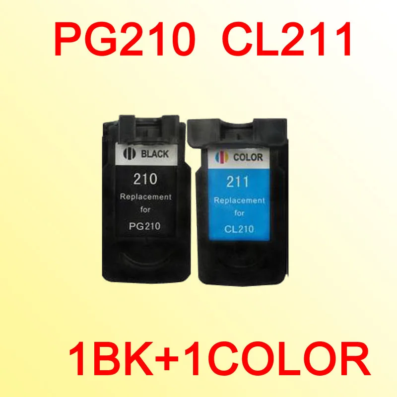 PG210 CL211 ink cartridge compatible for CANON PG-210 CL-211 PG210XL CL211XL MP240 MP270 MP480 MP490