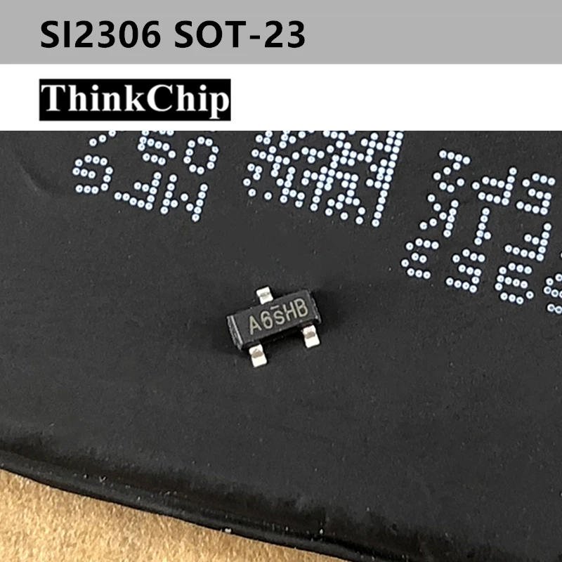 (100個) si2306 2306 sot-23 2.8a smd mos fetトランジスタnチャンネル電界効果トランジスタ (マーキングa6shb)