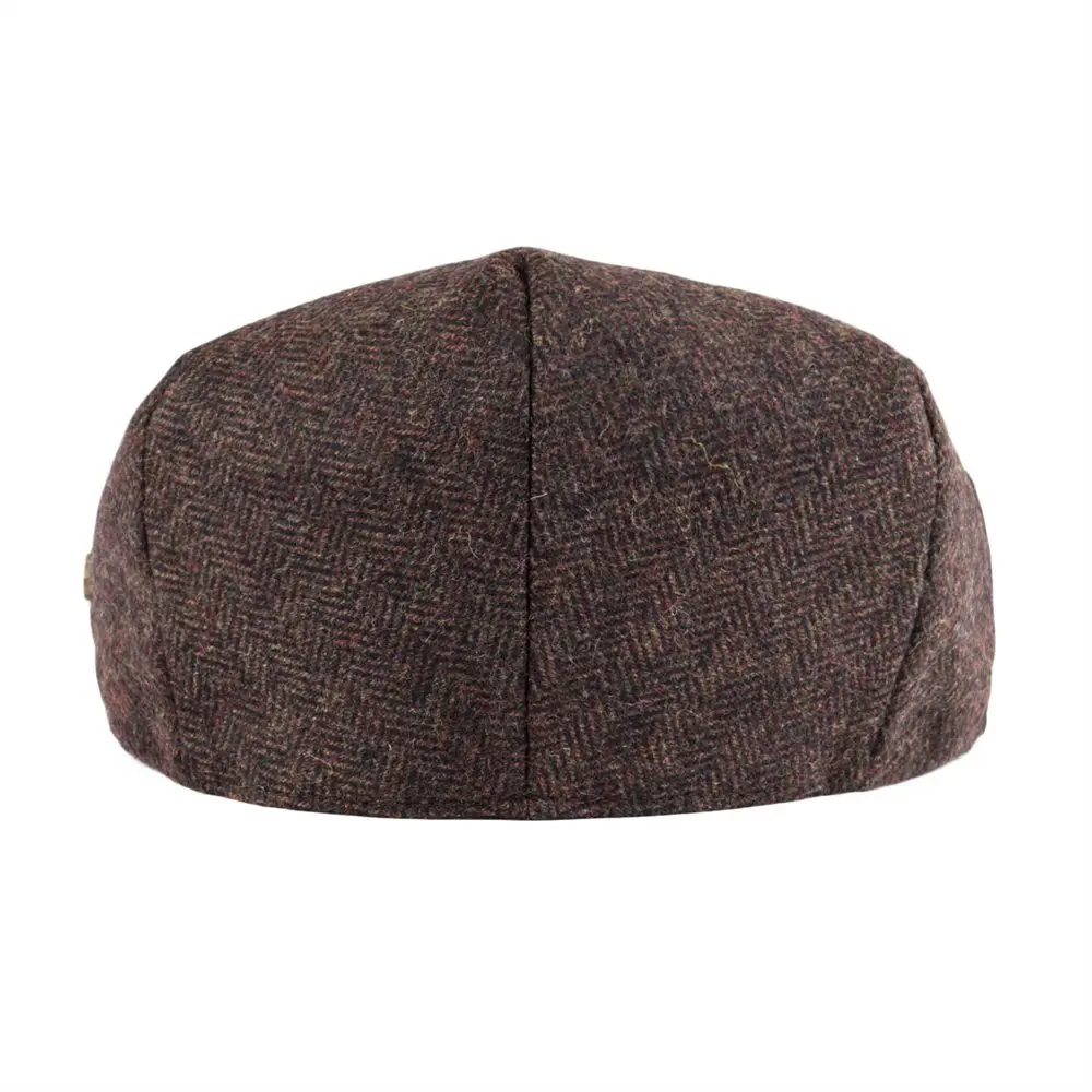 VOBOOM Wool Tweed Herringbone Flat Cap Newsboy Caps Boina Men Women Beret Classic Cabbie Driver Hat Golf Hunting Ivy Hats 200