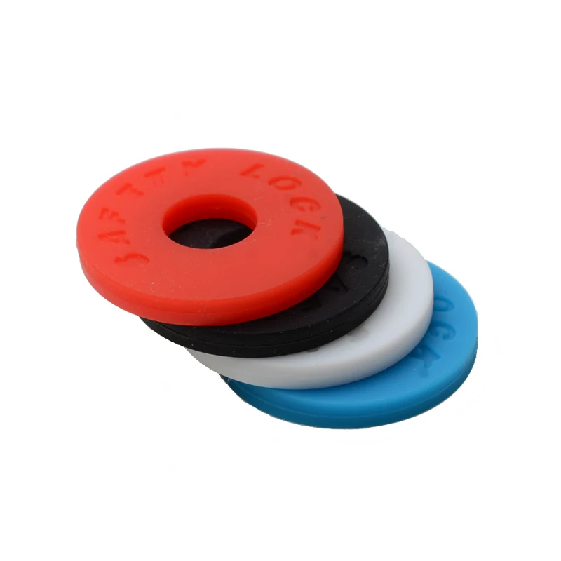 4PCS Multi Color Guitar Strap Block Rubber Safety Lock Washer for Acoustic Electric Guitar Bass Ukulele